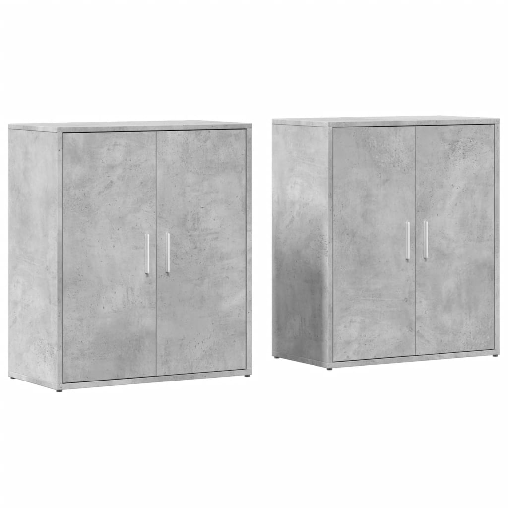 Sideboards 2 pcs Concrete Grey 60x31x70 cm Engineered Wood